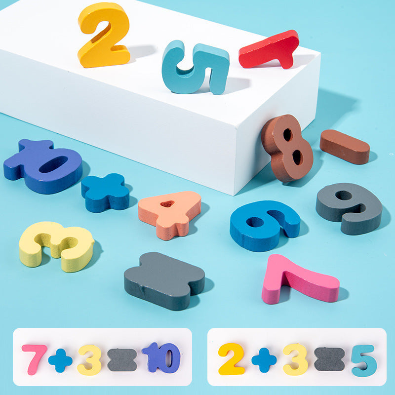Math Matching Log Board Fishing Puzzle Count Number
