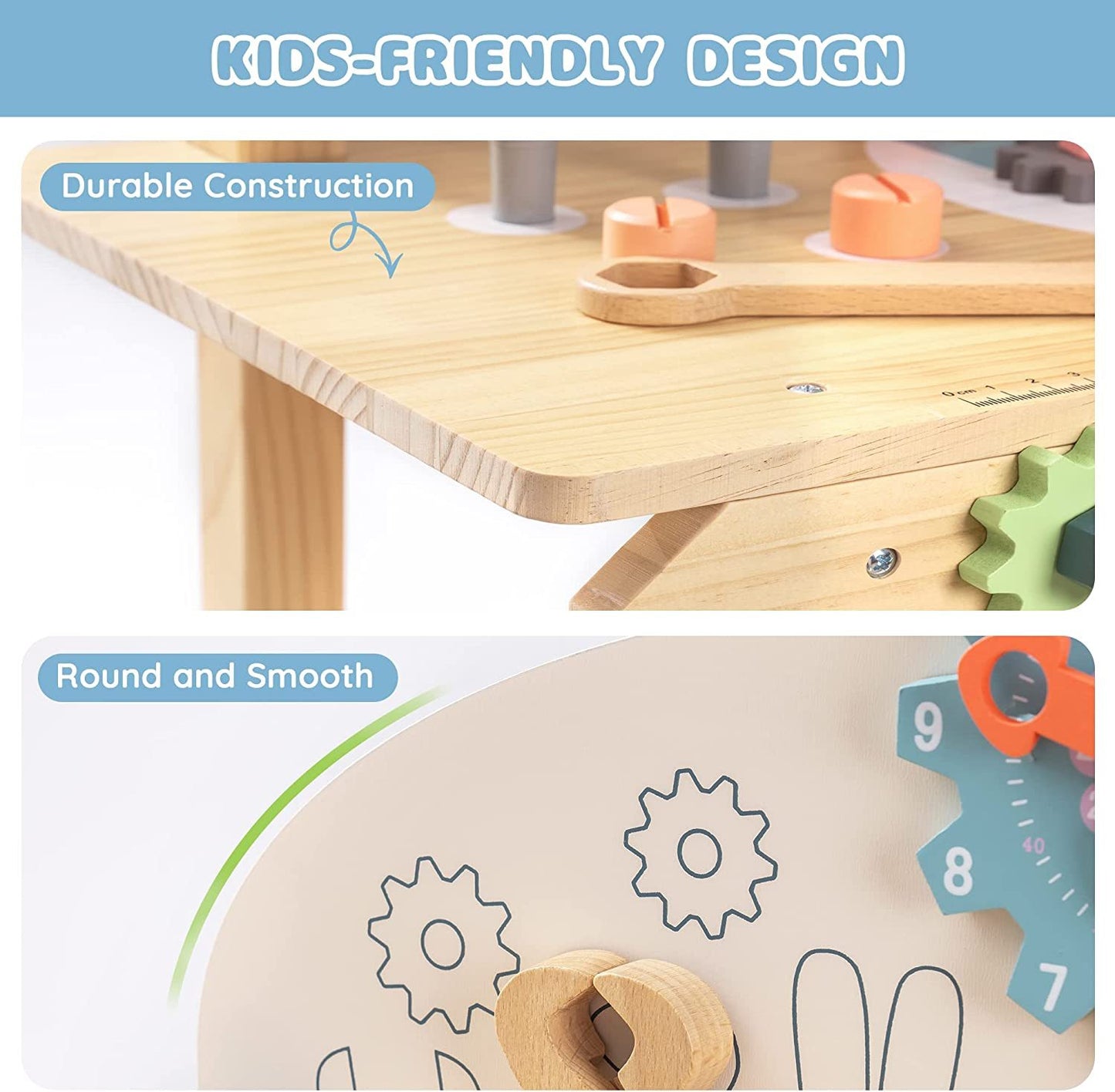 ROBOTIME Wooden Play Tool Workbench