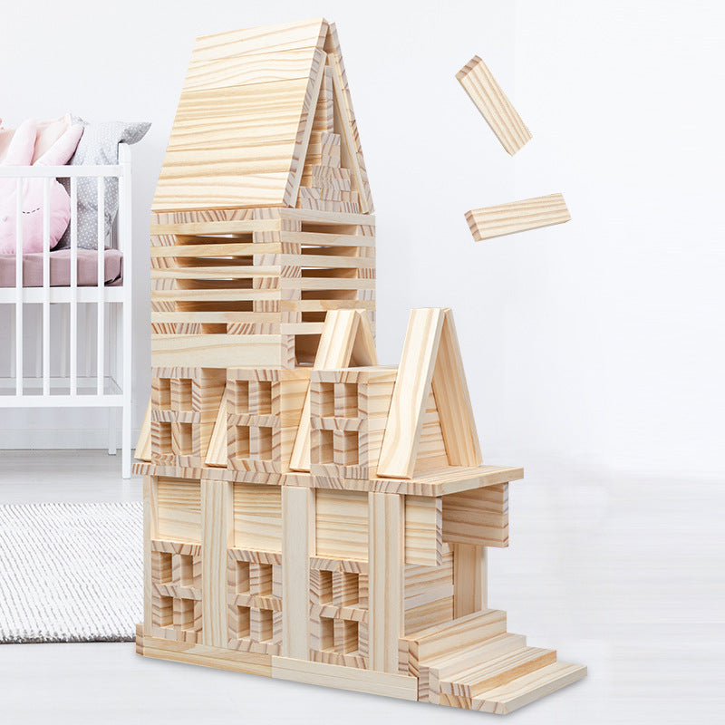 Wooden Dominoes Stack High Children's Puzzle