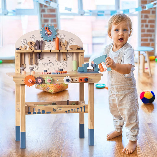 ROBOTIME Wooden Play Tool Workbench