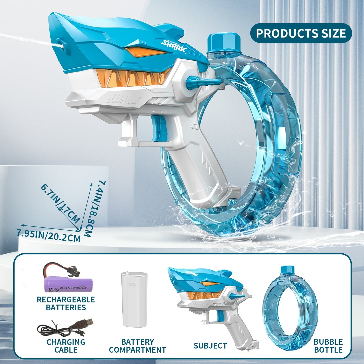Shark Electric Water Gun – Fully Automatic Continuous Spray
