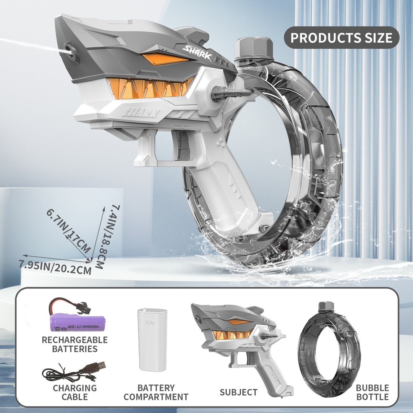 Shark Electric Water Gun – Fully Automatic Continuous Spray